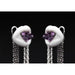 Earrings Lydia Courteille earrings white ceramic white gold amethyst diamonds 58 Facettes 661D00019
