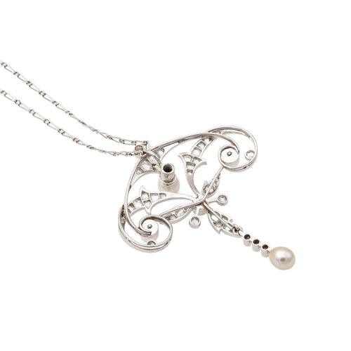 Collier Collier Pendentif Platine Perles 58 Facettes 2383038CN