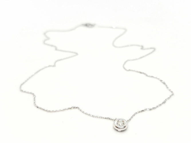 Collier Collier Or blanc Diamant 58 Facettes 579140RV