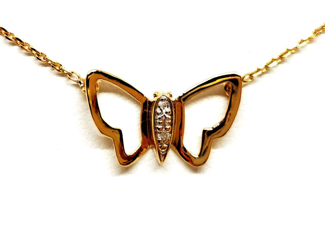 Collier Collier Papillon Or jaune Diamant 58 Facettes 1345939CN