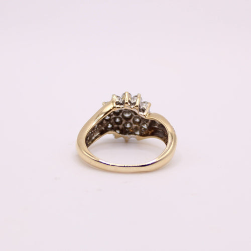 Bague Bague Fleur de Fiamants Or jaune 58 Facettes