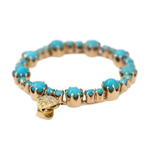 Pendentif Pendentif Or jaune Turquoise 58 Facettes 2647007CN