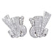 Boucles d'oreilles Boucles d'oreilles vintage, or blanc, platine, diamants. 58 Facettes 32346