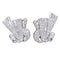 Boucles d'oreilles Boucles d'oreilles vintage, or blanc, platine, diamants. 58 Facettes 32346