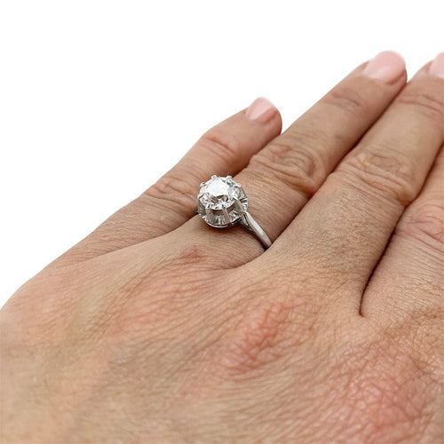 Bague 50 Bague diamant 1,52 carat en platine et or. 58 Facettes 30680