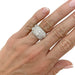 Bague Bague bandeau or blanc, diamants. 58 Facettes