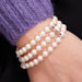 Bracelet 3 row cuff bracelet Sapphire Beads 58 Facettes