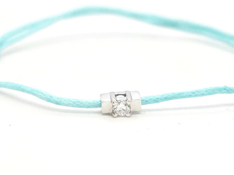 Bracelet Bracelet Cordon Or blanc Diamant 58 Facettes 578841RV