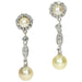 Earrings Diamond and pearl earrings 58 Facettes 18033-0186