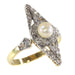 Bague 56 Bague diamants avec perle 58 Facettes 12220-0019