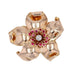 Brooch Vintage brooch clip flower diamonds ruby 58 Facettes 22-544