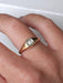 Vintage Solitaire Jonc Ring in two golds and diamonds 58 Facettes