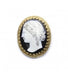 Brooch 4.5 cm x 3.5 cm / Yellow / 750 Gold Onyx Cameo Brooch 58 Facettes 160207R