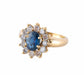 Ring FLOWER, SAPPHIRE & DIAMOND RING 58 Facettes BO/220141