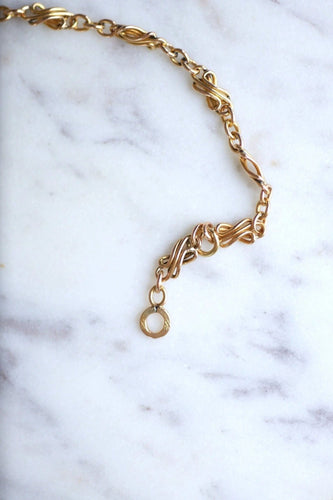 Collier Chaîne de montre ancienne, maille torsadée or rose 58 Facettes