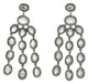 Boucles d'oreilles Boucles d'oreilles or gris aigue marine et diamants 58 Facettes 66000091