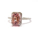 Bague Bague tourmaline rose diamants or blanc 58 Facettes