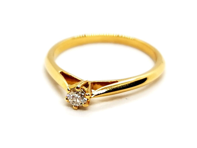 Bague 54 Bague Solitaire Or jaune Diamant 58 Facettes 1292148CN