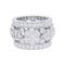 Bague 51 Bague bandeau platine et diamants. 58 Facettes 32754