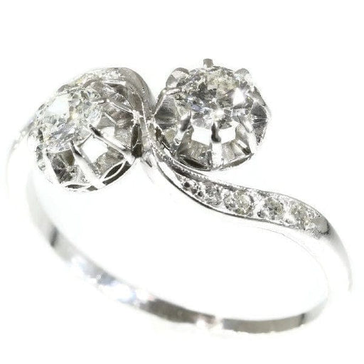 Bague 59 Toi et moi ring diamond, platinum 58 Facettes 16056-0037