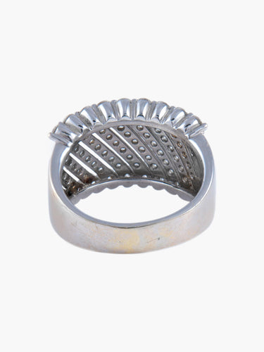 Bague Bague Or Blanc, Pavage en diamants 58 Facettes