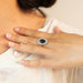 Ring 58 Ring 1930 White gold Sapphire Diamonds 58 Facettes 24884