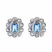 Earrings Antique aquamarine daisy and rose-cut diamond earrings 58 Facettes 21-717