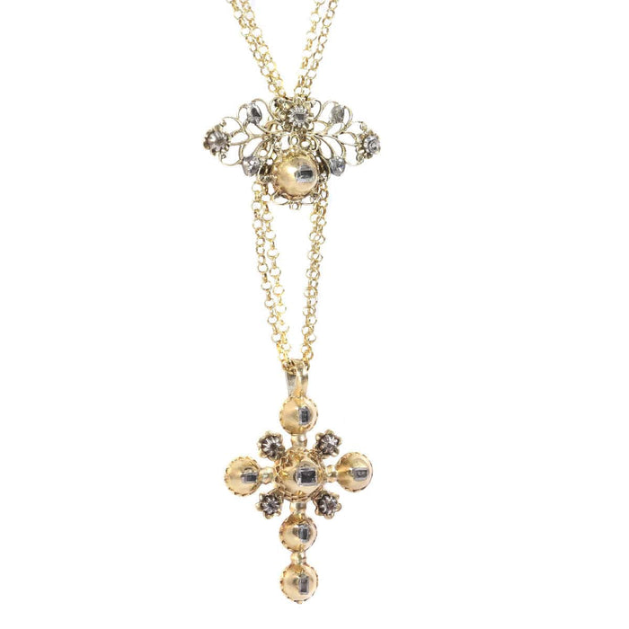 Collier Croix en or et diamants 58 Facettes 20240-0285