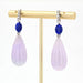 Earrings Purple jade lapis lazuli and diamond earrings 58 Facettes 22-196