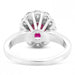 Ring 52 Pottier ring white gold ruby ​​diamonds 58 Facettes 31900039