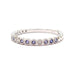 Bague Alliance saphirs diamants or blanc 18 carats 58 Facettes