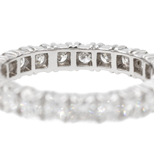 Bague 55.5 Bague Alliance américaine Or blanc Diamant 58 Facettes 2602110CN