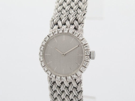 Montre vintage montre BOUCHERON mvt omega 21mm mecanique or gris 18k et diamants 58 Facettes 241077