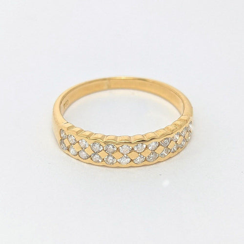 Bague Alliance en Or jaune & Diamants 58 Facettes 25928