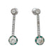 Earrings Art Deco earrings in platinum, gold, diamonds and emeralds. 58 Facettes 31291