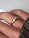 Vintage Solitaire Jonc Ring in two golds and diamonds 58 Facettes