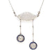Necklace Neglected 1920 sapphires and diamonds pendant necklace in platinum 58 Facettes 24335
