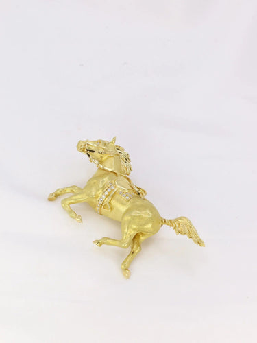 Broche Broche cheval diamants 58 Facettes J81