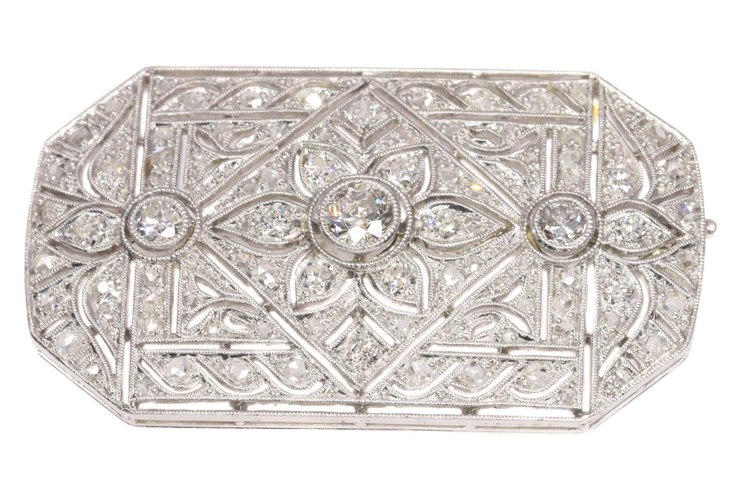 Broche Broche diamant platine 58 Facettes 21273-0573