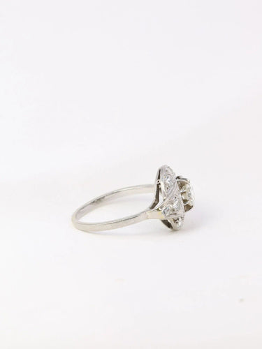 Bague Bague Art Déco platine diamants 58 Facettes J14