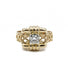 Ring 55 / Yellow / 750‰ Gold Platinum and Diamond Gold Ring 58 Facettes 220015R
