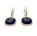 Earrings Rose gold, hematite, quartz, diamond earrings. 58 Facettes 32895