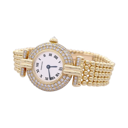 Montre Montre Cartier "Colisée", or jaune et diamants. 58 Facettes 33290
