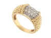 Bague 54 bague WASKOLL 54 en or jaune 7.8gr sertie de 19 diamants 0.38 ct 58 Facettes 251052