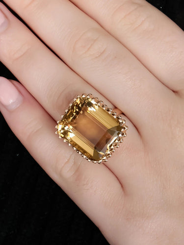 Bague Or Jaune / Citrine / 53 BAGUE "LADY" OR & CITRINE 58 Facettes BO/220019