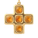 Pomellato Cross Citrine Pendant Yellow Gold 58 Facettes BS184