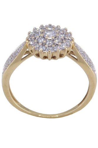 Bague 54 BAGUE MODERNE PAVAGE DIAMANTS 58 Facettes 070381