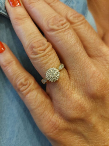 Bague 54 BAGUE MODERNE PAVAGE DIAMANTS 58 Facettes 070381