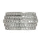 Bague 53 Bague en or blanc, pavage diamants 58 Facettes 1-1245/2