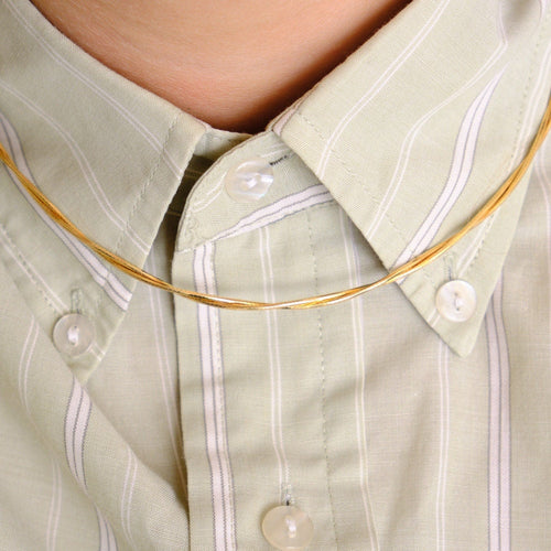 Collier Collier câble double entrelacs or jaune 58 Facettes